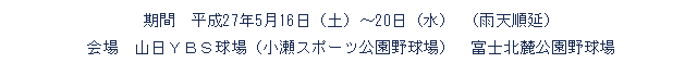 2015年春季関東大会 会場案内